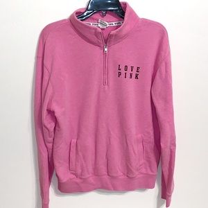 Pink Victoria Secret Pink Quarter Zip Sweatshirt